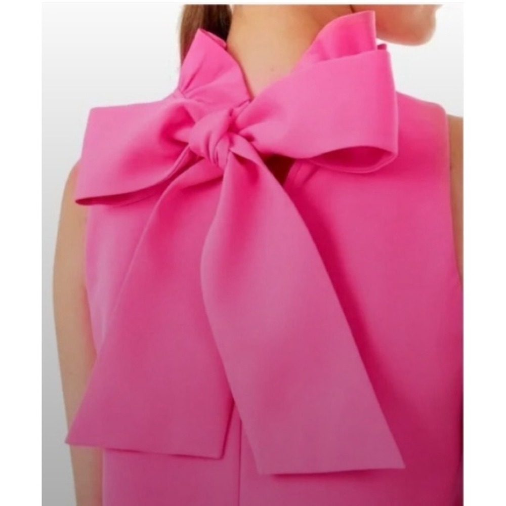 Tuckernuck XXL Hot Pink Blythe Ruffle Neck Bow Mini Dress Barbie Coquette - Picture 15 of 15